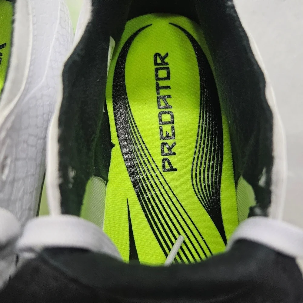 Adidas Predator‎ League FT FG/MG Soccer Cleats JI1111 White Yellow Men Size 12